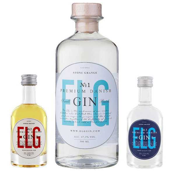 ELG Danish Premium Gin - Das Set: No. 1 / No. 2 / No. 3