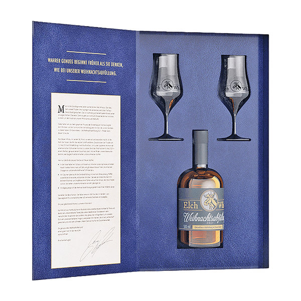 Elch Whisky - Weihnachtsbox 2021 inkl. 2 Spiegelau Gläser